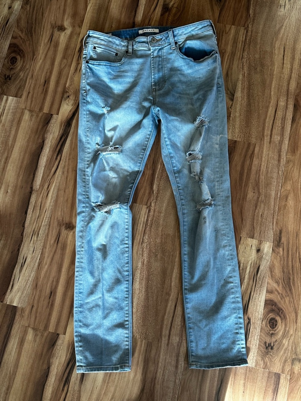 PacSun Light Blue Slim Distressed Jeans